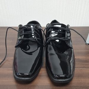 Joseph Abboud Size 11.5 Black Patent Faux Leather Dress Shoes